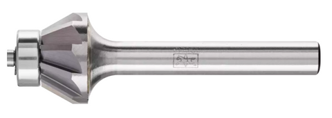 Bearing Carbide Bur - EDGE Cut 45° - 5/8" x 1/8", 1/4" Shank
