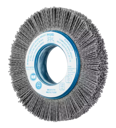 8" M-BRAD® composite Disc Brush - 7/8" AH - Rectangular Filament, .045 SiC 80 Grit