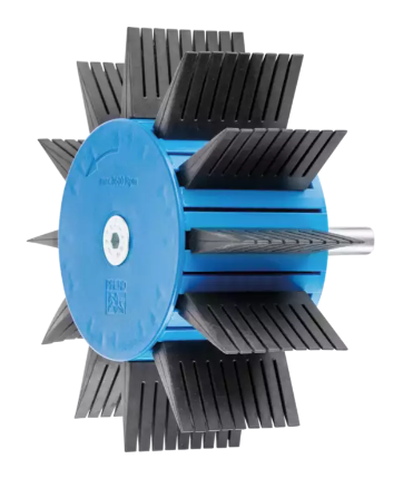 7" x 2" POLIFLAP® Flap Wheel - Incl. Drive Arbor, Abrasive and Rubber Flaps