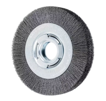 7" Crimped Wire Wheel - Medium Face - .012 CS Wire, 2" A.H.