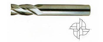 07561TC 5/32 x 3/16 x 9/16 x 2 4 FLUTE REGULAR LENGTH TICN-COATED CARBIDE End Mill