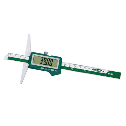 Insize 1541-300 IP67 WATERPROOF ELECTRONIC DEPTH GAGE, 0-12"/0-300mm, graduation .0005"/0.01mm