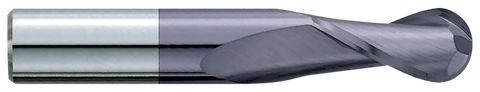Garr 03077 180MA 3/16" BALL End Mill 2FL 3/8" F/L *TiALN*