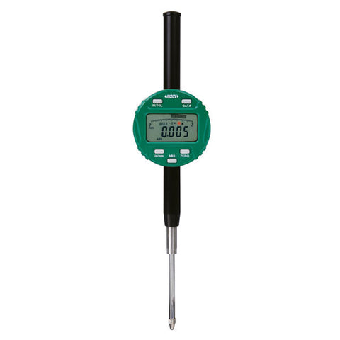 Insize 2138-50E ELECTRONIC INDICATOR (WITH TRANSMIT BUTTON AND LIGHT), 2"/50.8mm, graduation .00005"/0.001mm, lug back