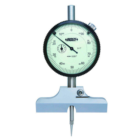 Insize 2345-E1 DIAL DEPTH GAGE WITH 60° BASE, 0-1",