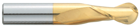 Garr 16273 320MT 7/16" BALL End Mill 2FL 1" F/L *TIN*