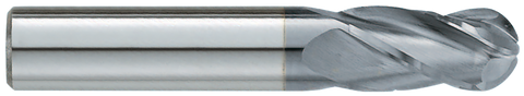 Garr 18024 330MC 3/64" BALL End Mill 4FL 1/8" F/L 1/8" SH *TiCN*