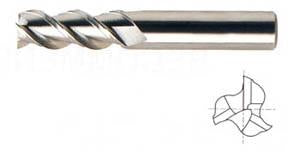 3 FLUTE REGULAR LENGTH 45 DEG HELIX CARBIDE