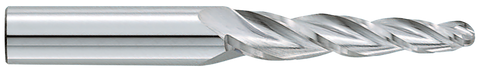 Garr 50080 373M 3/8" 1.5 DEG. TAPER BALL End Mill 3FL .093 TIP RAD