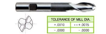 42305CE 3/8 x 3/8 x 3/4 x 1-3/4 x 3-11/16 2 FLUTE EXTENDED LENGTH SE BALL NOSE TIALN-EXTREME COATED 8% COBALT End Mill