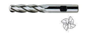 44305CF 3/8 x 3/8 x 1-1/2 x 3-1/4 4 FLUTE LONG LENGTH BALL NOSE TIALN-FUTURA COATED 8% COBALT End Mill