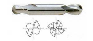 47584TF 3/8 x 3/8 x 9/16 x 2-1/2 2 FLUTE STUB LENGTH DE BALL NOSE TIALN-FUTURA COATED CARBIDE End Mill