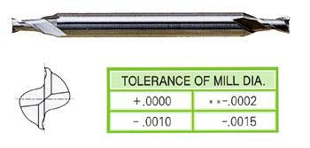 49008HE 5/64 x 3/16 x 1/8 x 2 2 FLUTE STUB LENGTH DE MINIATURE TIALN-EXTREME COATED HSS End Mill