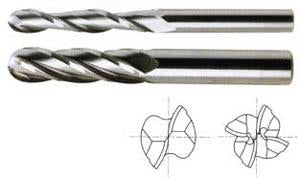2 FLUTE LONG LENGTH BALL NOSE CARBIDE