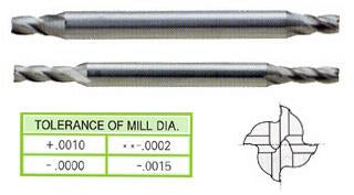 4 FLUTE STUB LENGTH DE MINIATURE 8% COBALT