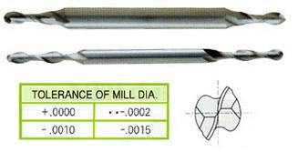 56004HE 3/64 x 3/16 x 9/64 x 2-1/4 2 FLUTE REGULAR LENGTH DE BALL NOSE MINIATURE TIALN-EXTREME COATED HSS End Mill