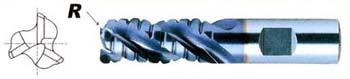 66910PC 1-1/4 x 1-1/4 x 2 x 4-1/2 R.090 3 FLUTE REGULAR LENGTH CORNER RADIUS ROUGHER TICN COATED FOR ALUMINUM T-15 End Mill