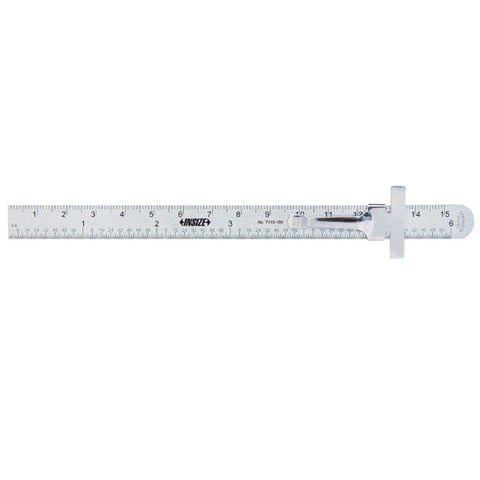 Insize 7119-150 POCKET RULE WITH SLIDING CLIP, 6"/150mm