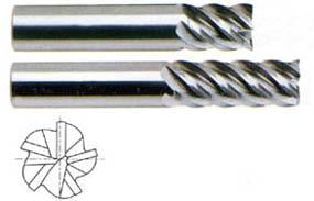 86579TH 5/16 x 5/16 x 13/16 x 2-1/2 5 FLUTE REGULAR LENGTH 45 DEG HELIX HARDSLICK COATED CARBIDE End Mill