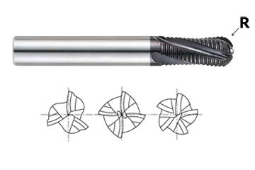 4 FLUTE REGULAR LENGTH BALL NOSE FINE PITCH ROUGHER X-POWER CARBIDE