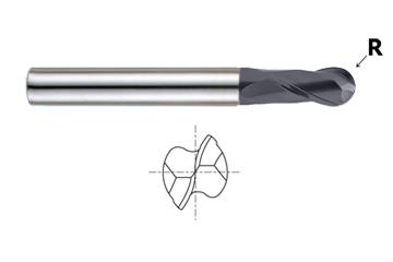 2 FLUTE MEDIUM LENGTH BALL NOSE W/ NECK X-POWER CARBIDE
