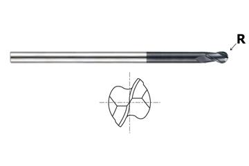 2 FLUTE LONG REACH 30 DEG HELIX BALL NOSE X-POWER CARBIDE