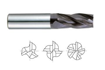 4 FLUTE REGULAR LENGTH FINE PITCH ROUGHER JET-POWER CARBIDE