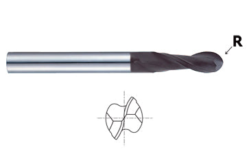 EI881080 8.0 x 8 x 12 x 75 x R4.0 N7.4 3 FLUTE SHORT LENGTH BALL NOSE D-POWER EM End Mill