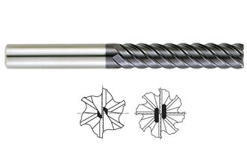 6 FLUTE EXTRA LONG LENGTH 45 DEG HELIX X-POWER CARBIDE