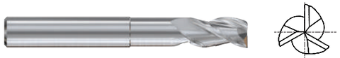 E5G98915 1/2(R.03) x 1/2 x 5/8(1-3/8) x 3 ALU-POWER HPC 3 FLUTE CORNER RADIUS WITH NECK 37 DEGREE HELIX END MILL