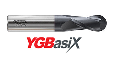 E5I03025 2.5 x 3.0 x 9.5 x 39.0 YGBASIX CARBIDE 2FL 30deg. Helix Regular Ball E/M