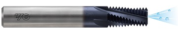 YG L621G400 1/4 AND 3/8 NPTF THREAD MILLS CARBIDE NPTF TIALN COATED COOLANT