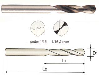 D1119257 YG #57 Diameter x 1/2" LOF x 1-3/8" OAL HSS(M2) SCREW MACHINE DRILL
