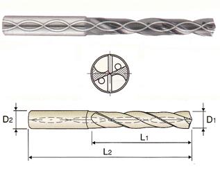 DH451102 10.2 x 12 x 55 x 102 CARBIDE DREAM DRILL INOX W/ COOLANT (3XD)