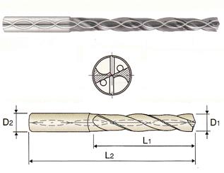 DH464013 13/64 x 15/64 x 1*3/4 x 3*15/16 CARBIDE DREAM DRILL INOX W/ COOLANT (5XD)