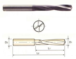 DH500063 6.3 x 8.0 x 40 x 80 CARBIDE DREAM DRILL FOR HIGH HARDENED MATERIAL (HRc50 ~ HRc70) TIALN COATED