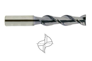 EG522100 10 x 10 x 22 x 72 2 FLUTE 45 DEG HELIX TICN COATED ALU-POWER End Mill