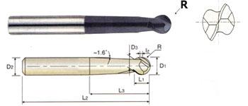 EM669100 10.0 x 10 x 11 x 100 2 FLUTE LONG BALL ECONOMIC CARBIDE - METRIC X-POWER End Mill