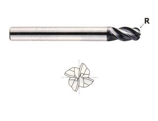 EMB79032 1/2 x 1/2 x 1 x 3 V7 MILL INOX 4 FLUTE REGULAR LENGTH BALL NOSE FLAT CARBIDE END MILL