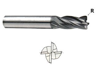 EMD59028 7/16 x 7/16 x 7/16 x 2-1/2 R.015 V7 MILL STEEL 4 FLUTE CORNER RADIUS STUB LENGTH FLAT CARBIDE END MILL