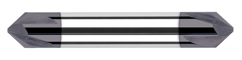 754545-C3 Harvey Tool 3/16Dx45 DEGx .040 TIP CHMF DE 4FL AlTiN