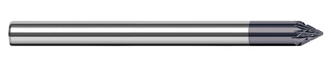 784445-C3 Harvey Tool .375 DIA x 45 DEG DC CONE CNC BUR, AlTiN