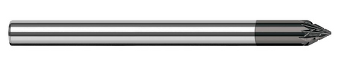 784445-C4 Harvey Tool .375 DIA x 45 DEG DC CONE CNC BUR, DMD