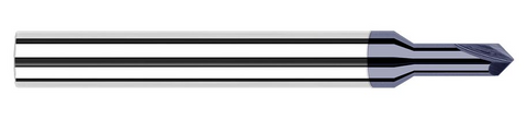 794145-C3 Harvey Tool 1/4 Dx45 DEGx.060 TIP CHAMF, 4 Fl, AlTiN