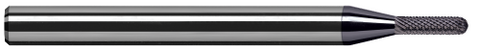 892115-C3 Harvey Tool .015D DC CYLINDRICAL CNC BALL BUR, AlTiN