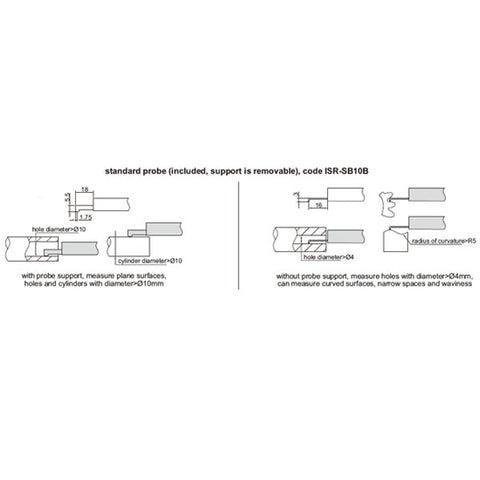 Insize ISR-SB10B Standard probe (included)