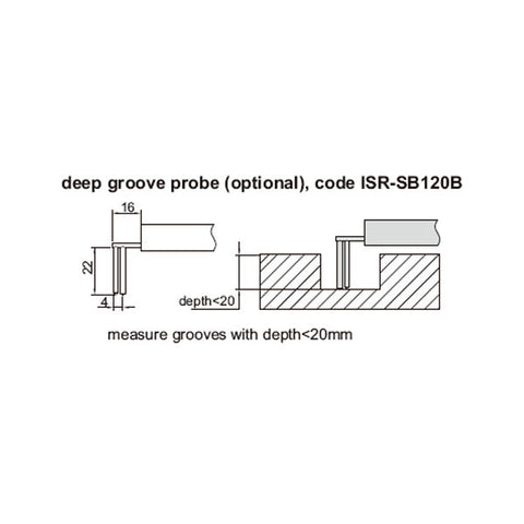 Insize ISR-SB120B DEEP GROOVE PROBE