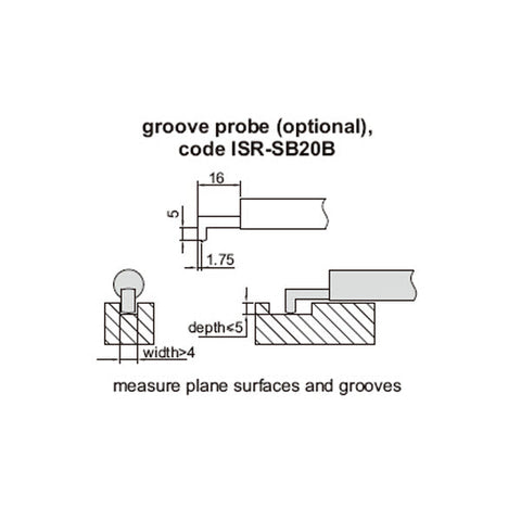 Insize ISR-SB20B GROOVE PROBE
