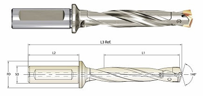 ZD2300120P 23.0 x 1" x 14-33/64 x 12D i-ONE Drill Holder S22