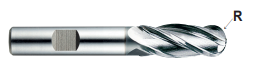GYG67012 3/16 x 3/8 x 1/2 x 2-3/8 ONLY ONE PM60 4 FLUTES 30 DEGREE HELIX BALL FLAT SHANK REGULAR LENGTH END MILL